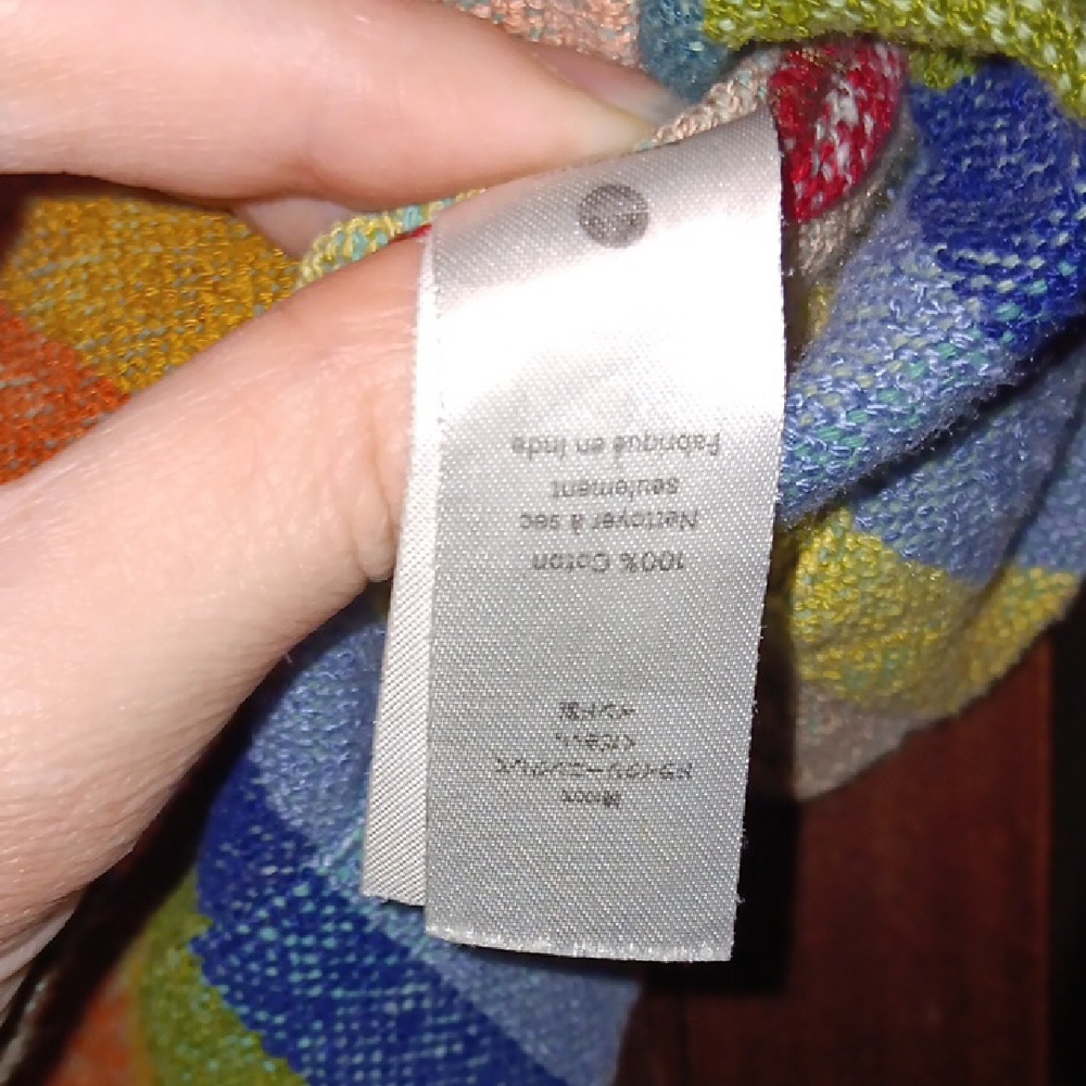"WARM" Multicolor STRIPED Dress Also Shown W Grain Leather Belt Sold Seperately - Picture 6 of 13